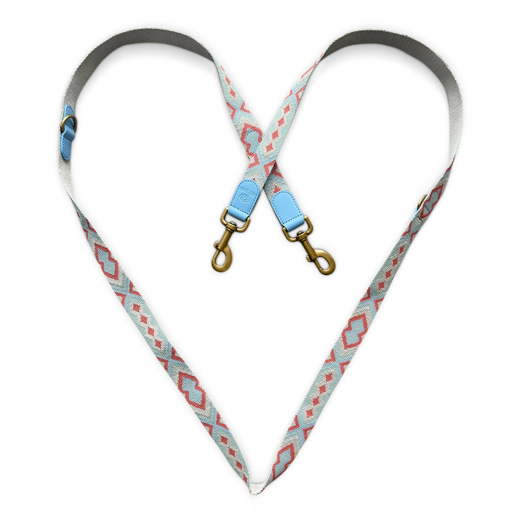 Hundeleine 2m Coral/Blau