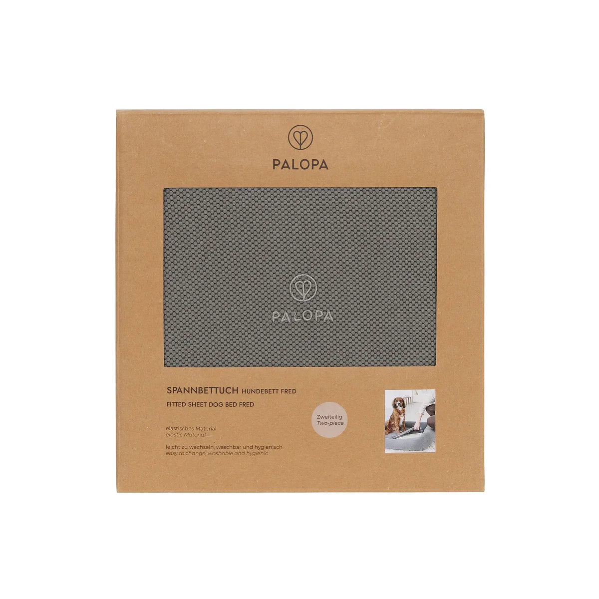Hundebett Bezug 2er Set Anthrazit