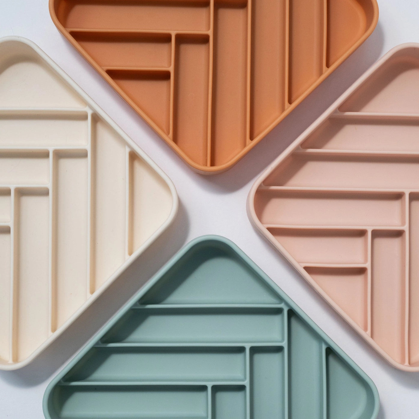 Schleckmatte Chevron Graugrün