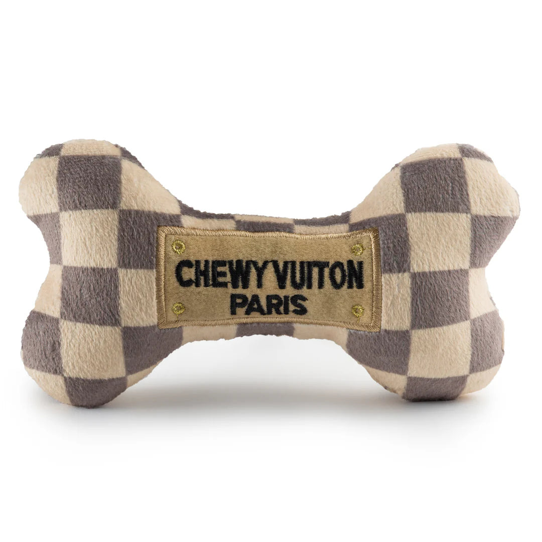Hundespielzeug Chewy Vuiton Checker Bone