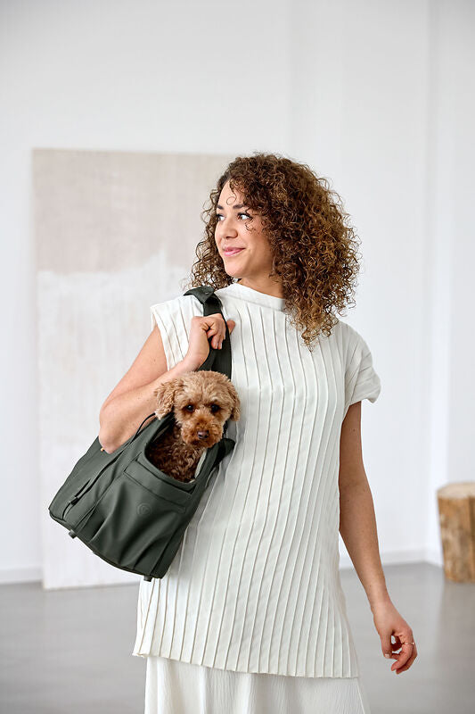 2-in-1 Hundetragetasche Weda Dunkelgrün