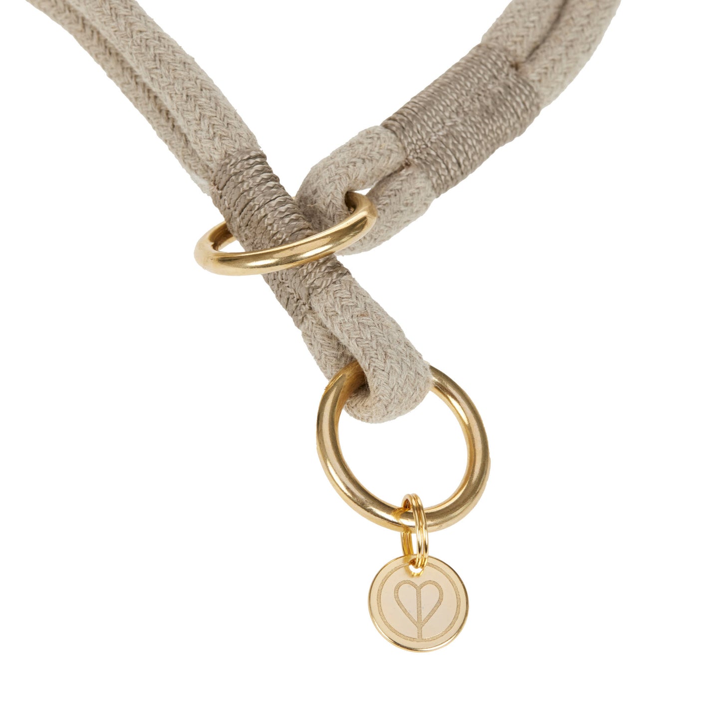 Leinen-Halsband-Set Mila Natur Slim