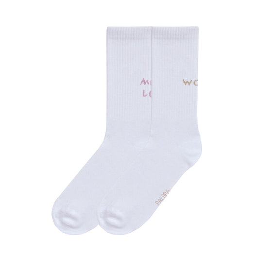 Tennis Socken Lettering 2er-Set Lemon/Orchid