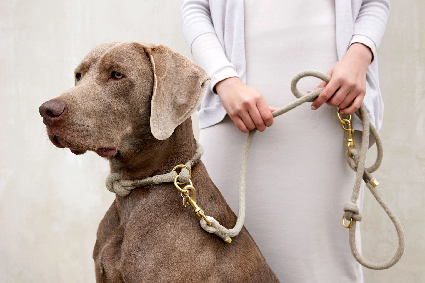 Hundehalsband geflochten Mila Natur