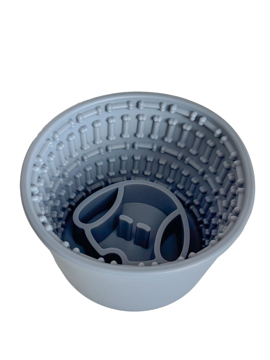 Schleckbecher Grau