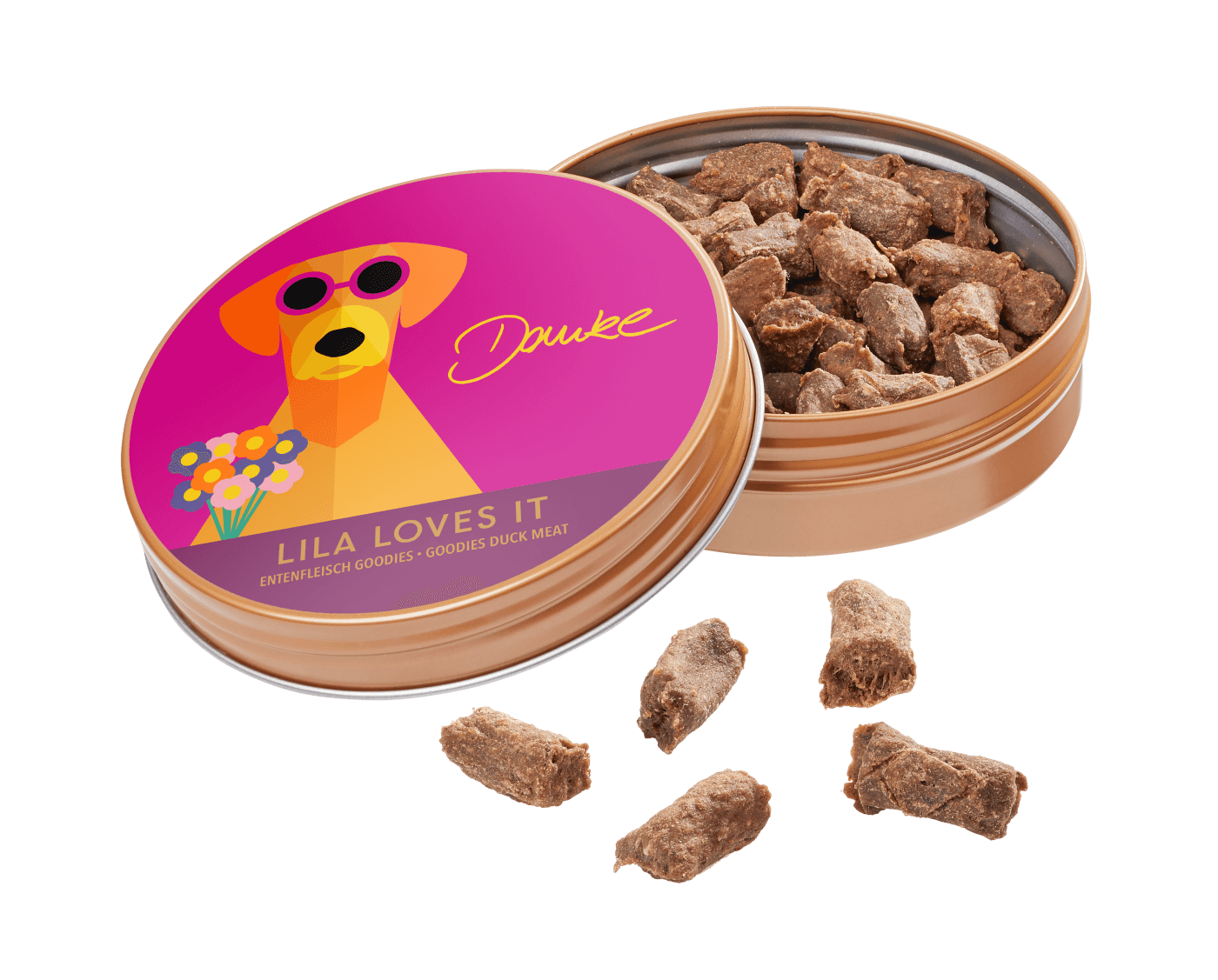 Soft-Goodies aus Entenfleisch "Danke" Dose 50g