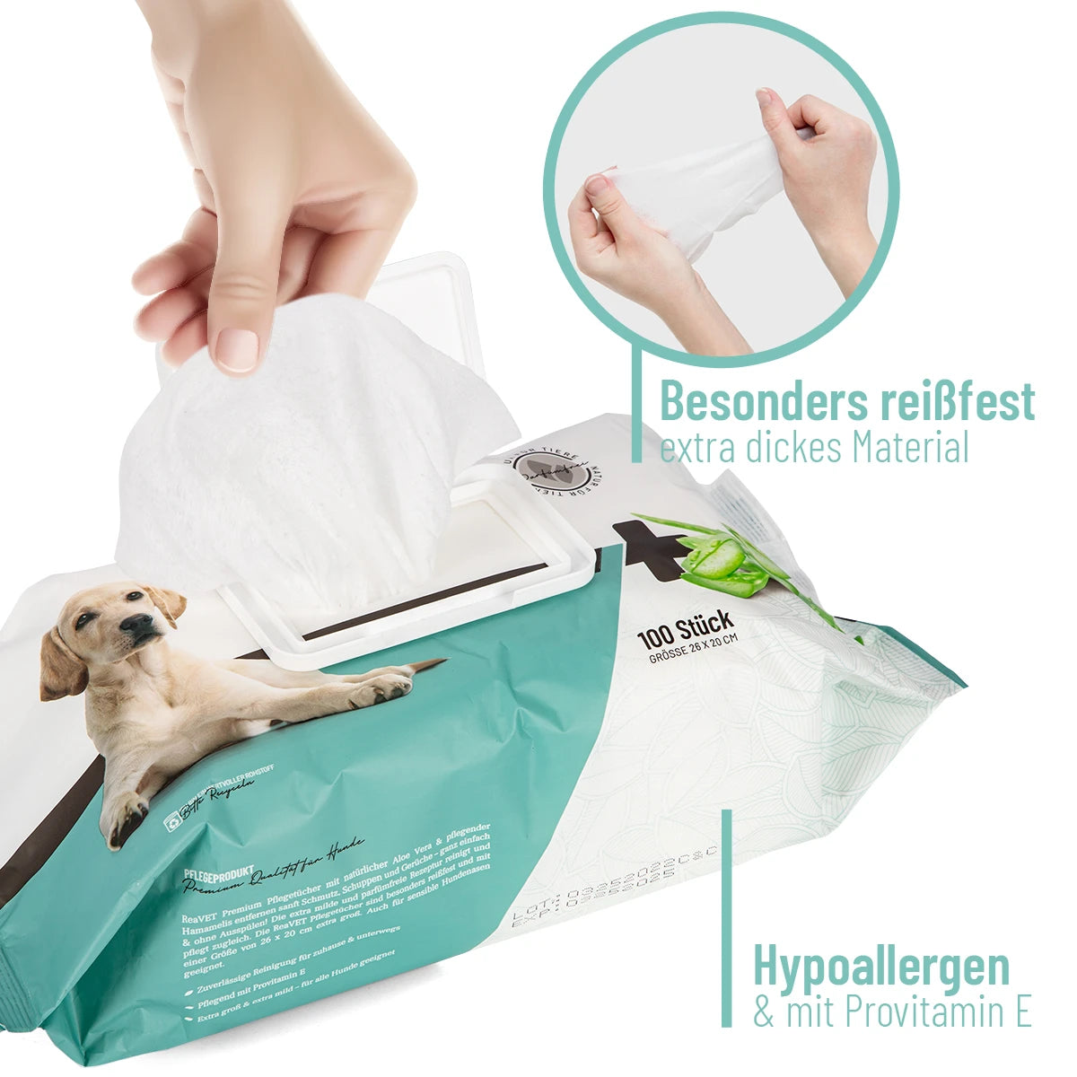 Feuchte Premium Pflegetücher 100Stk