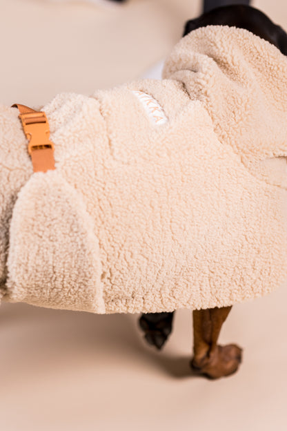 Hundewintermantel Sherpa Taupe