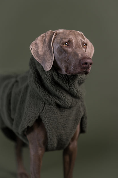 Hundewintermantel Sherpa Olive