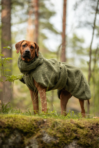 Hundewintermantel Sherpa Olive