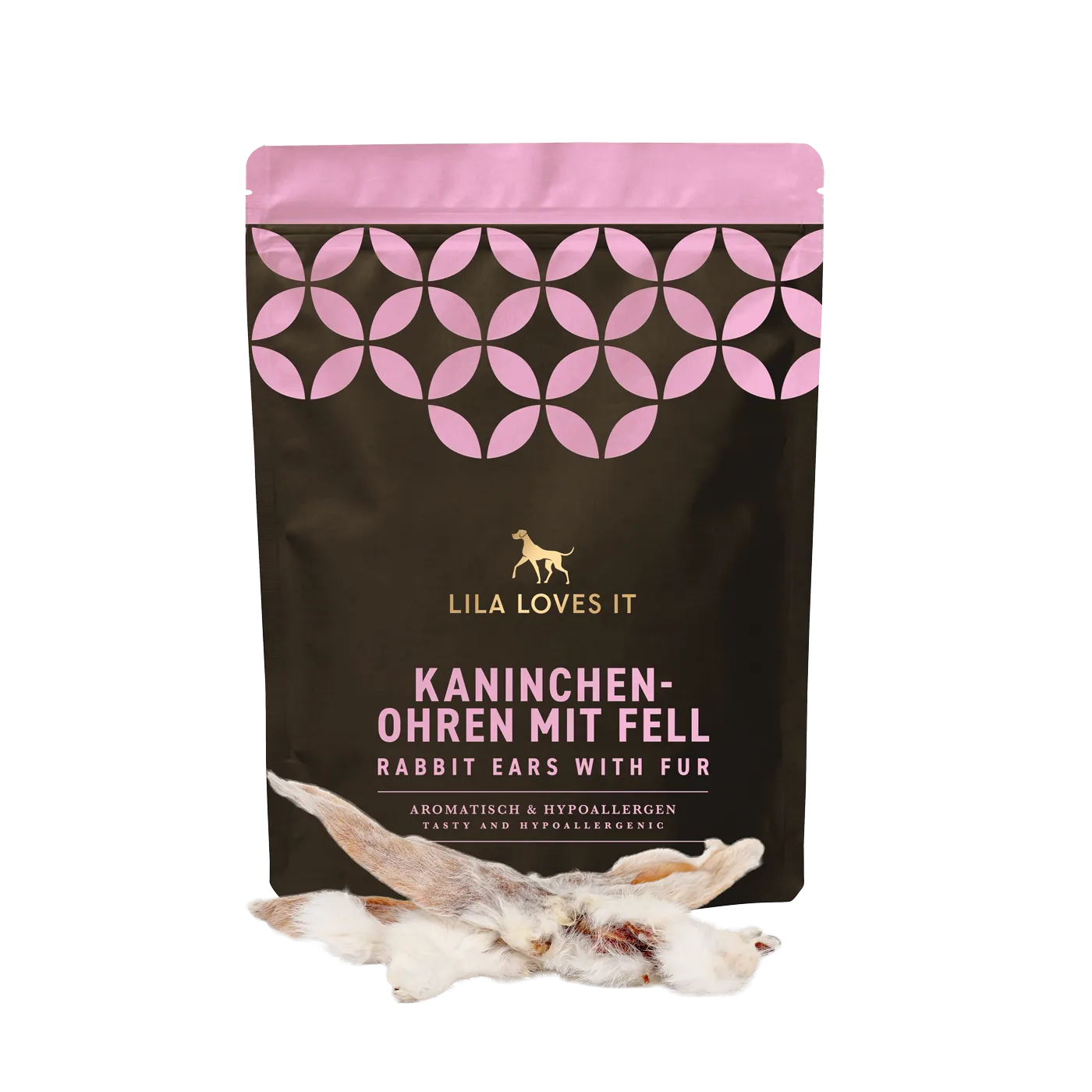 Kaninchenohren mit Fell für Hunde 100g