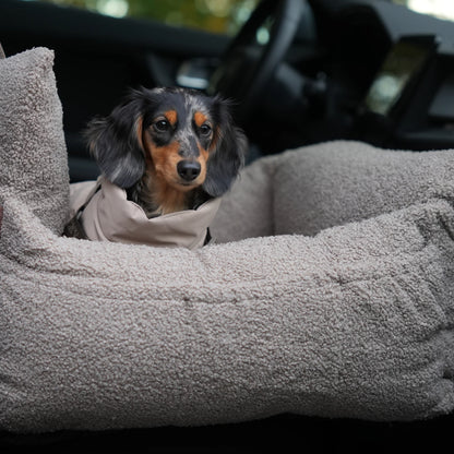 3-in-1 Hundeautositz und Reisebett Lara Teddy 2.0 Taupe