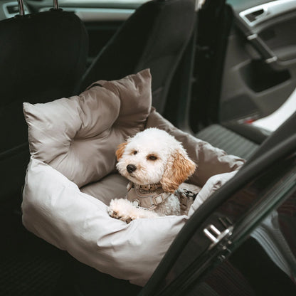 2-in-1 Autositz und Reisebett Seoul Greige