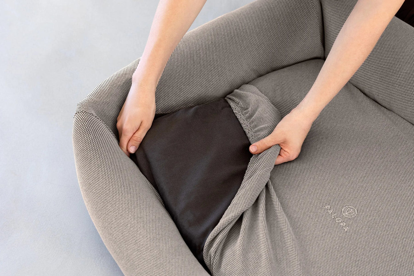Hundebett Bezug 2er Set Taupe