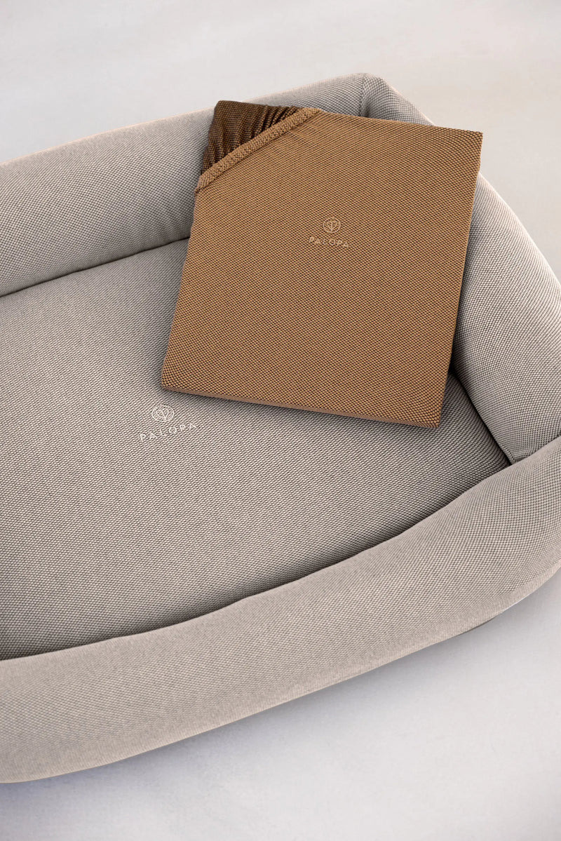 Hundebett Bezug 2er Set Taupe