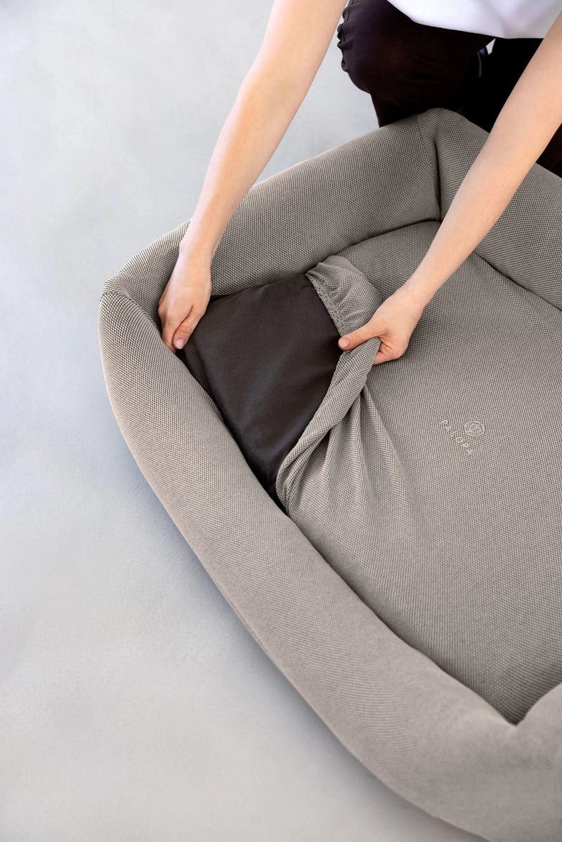 Hundebett Bezug 2er Set Taupe