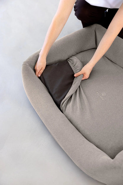 Hundebett Bezug 2er Set Taupe