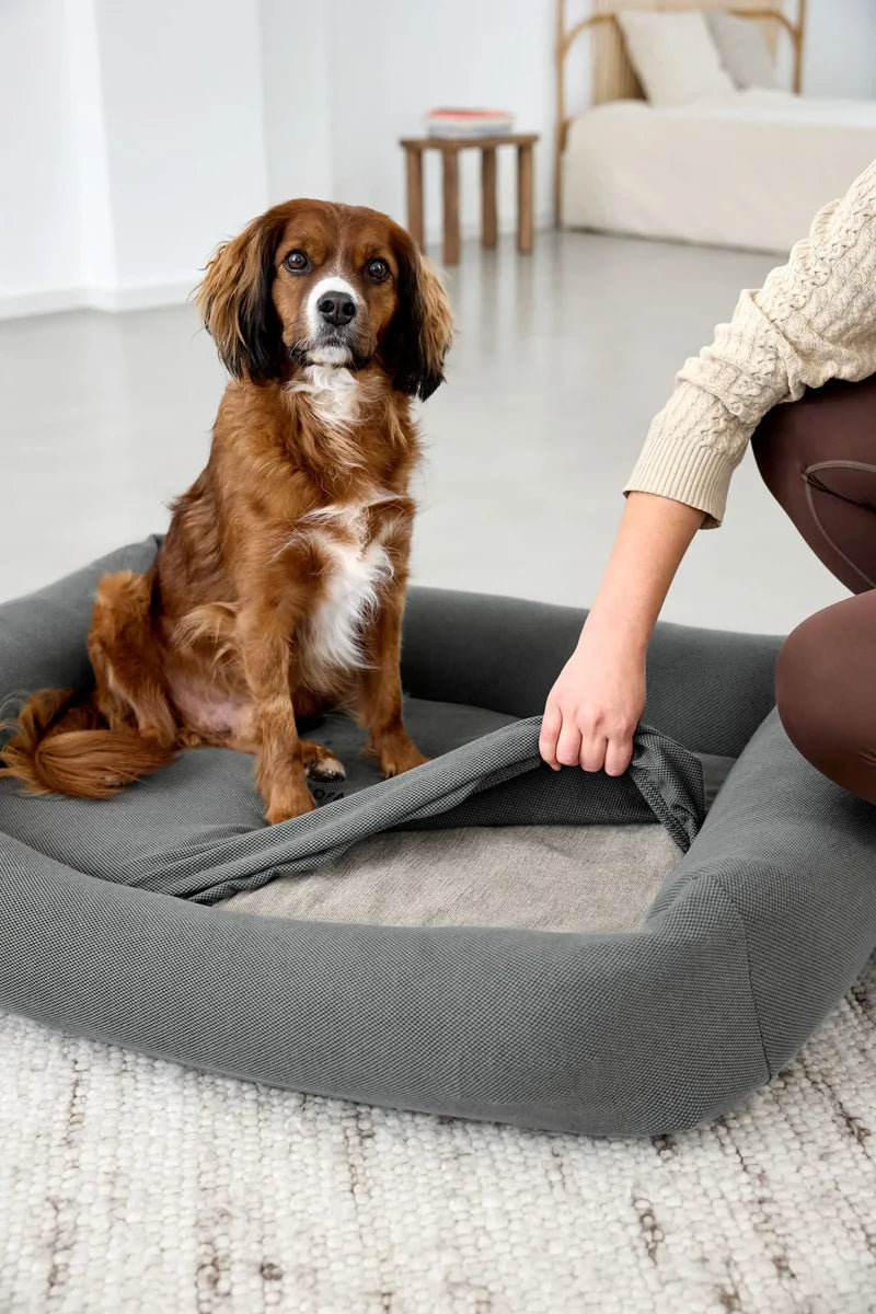 Hundebett Bezug 2er Set Anthrazit