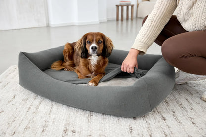 Hundebett Bezug 2er Set Anthrazit