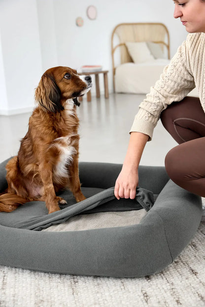 Hundebett Bezug 2er Set Anthrazit