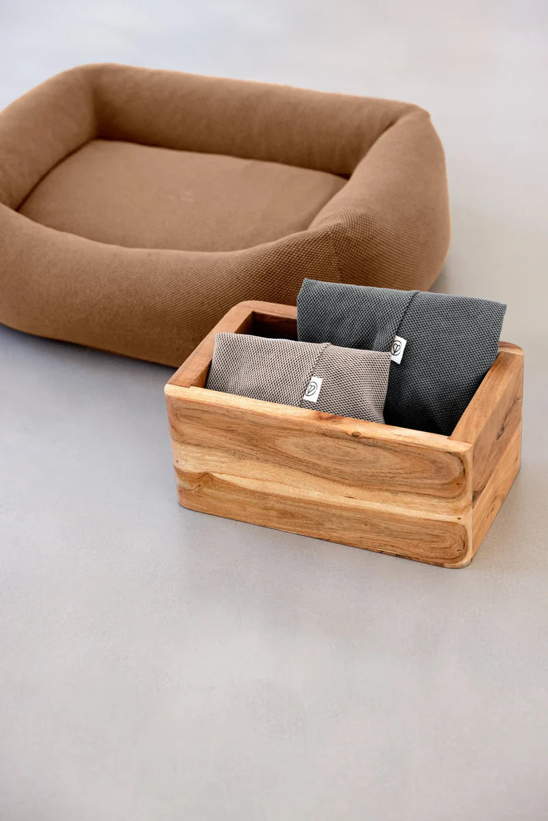 Hundebett Bezug 2er Set Mandel