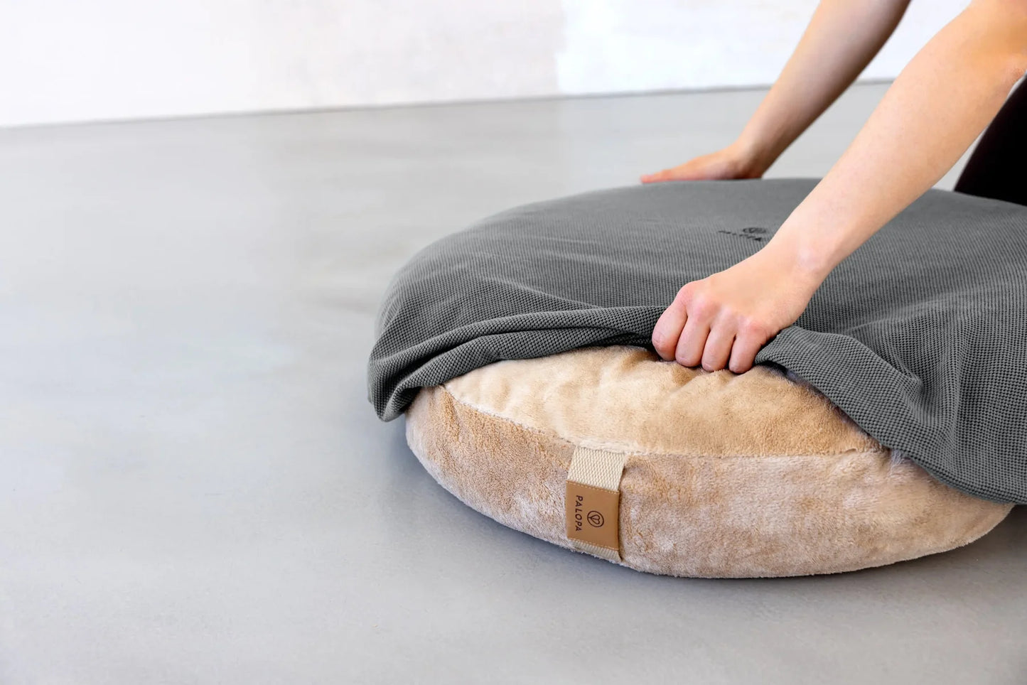 Hundebett Bezug Rund Anthrazit
