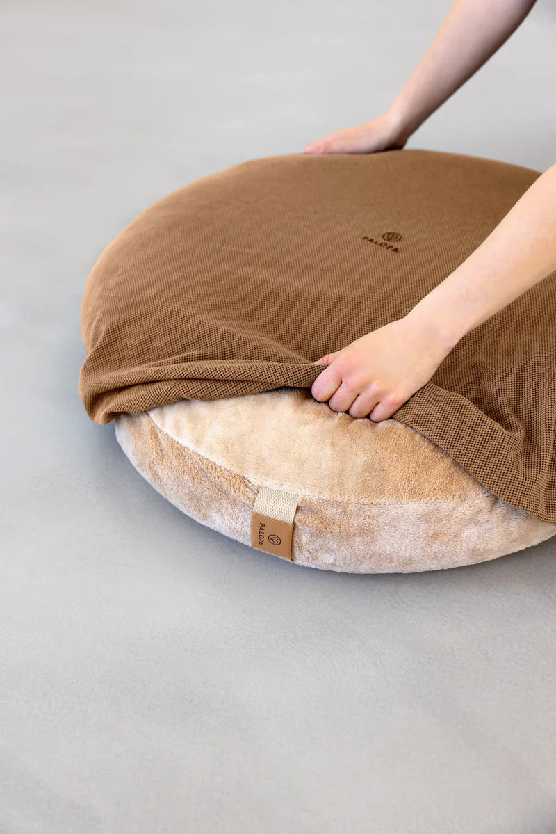 Hundebett Bezug Rund Mandel
