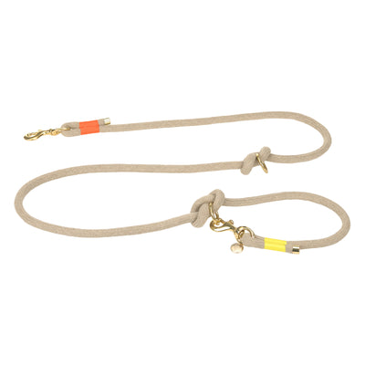 Hundeleine geflochten Mila Natur Neon Orange