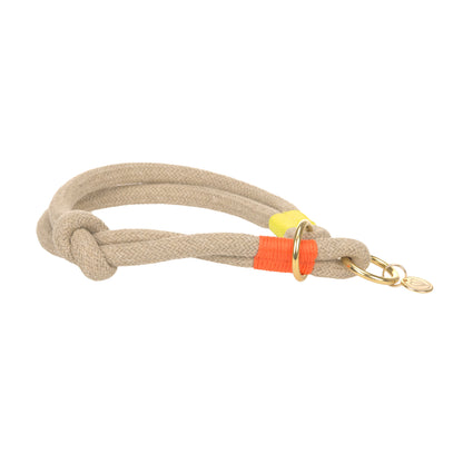 Hundehalsband geflochten Mila Neon Orange