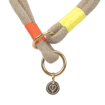 Hundehalsband geflochten Mila Neon Orange