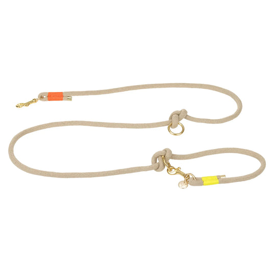 Hundeleine Slim- Mila Natur Neon Orange