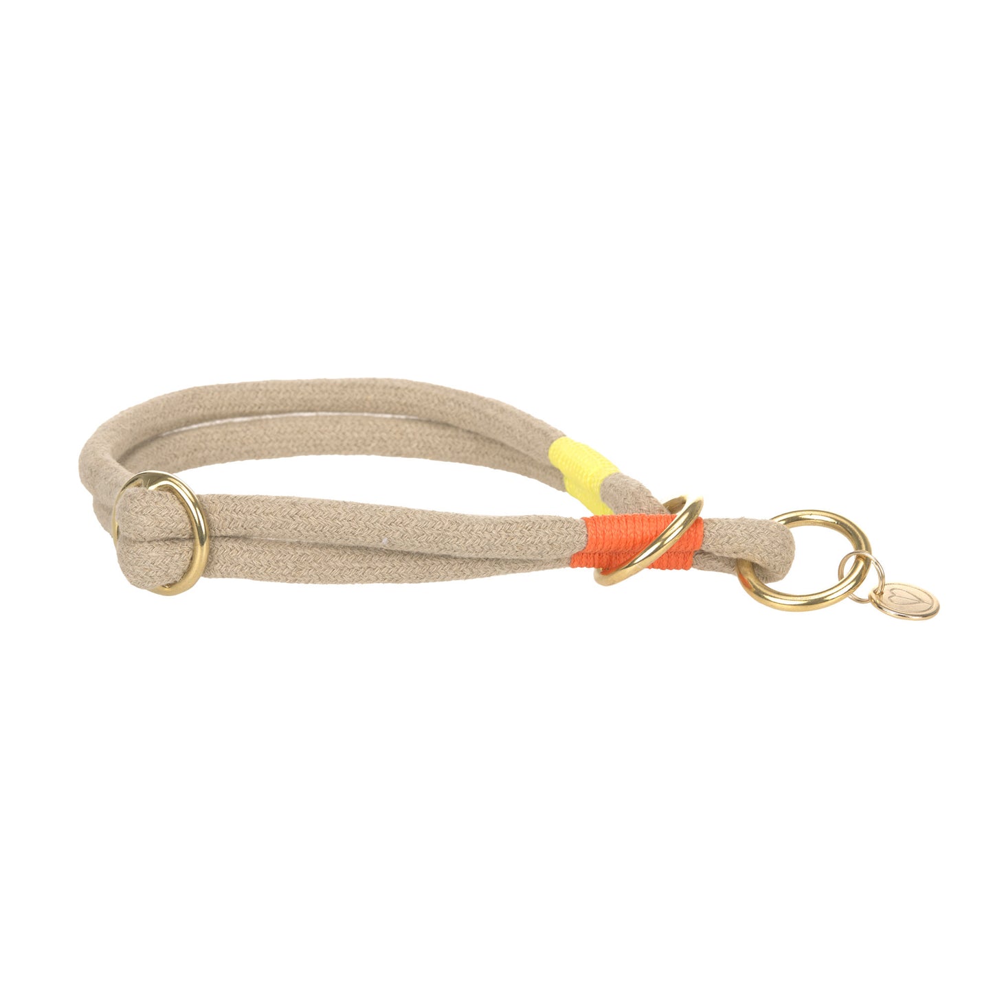 Hundehalsband Slim Mila Natur Neon Orange