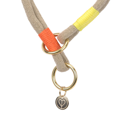 Hundehalsband Slim Mila Natur Neon Orange