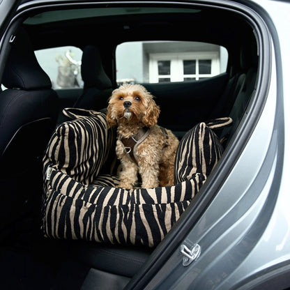 3-in-1 Hundeautositz und Reisebett Lara Gestreift 2.0