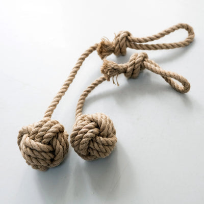 Hundespielzeug Hanfseil Schleuderball