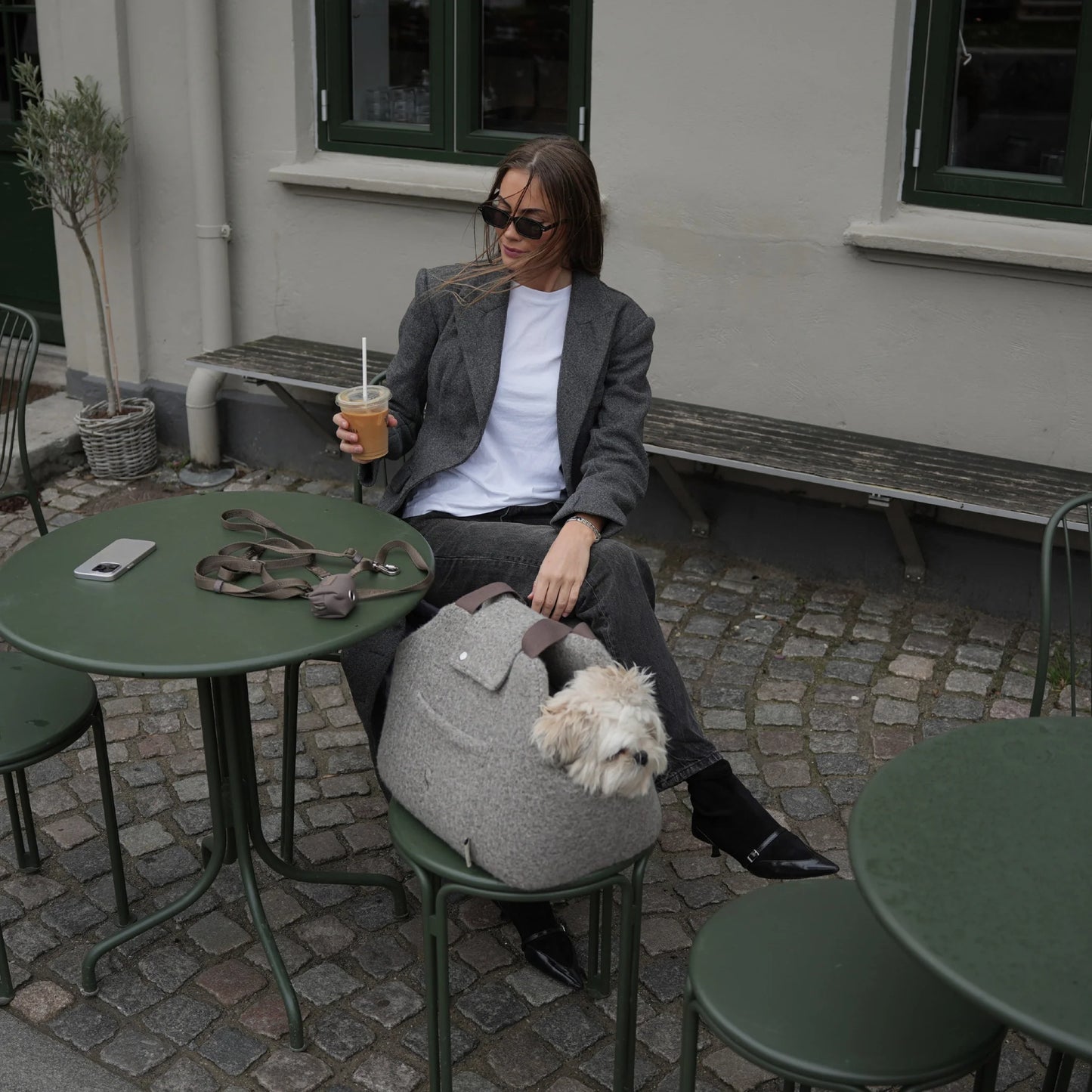 Hundetragetasche Curl Taupe