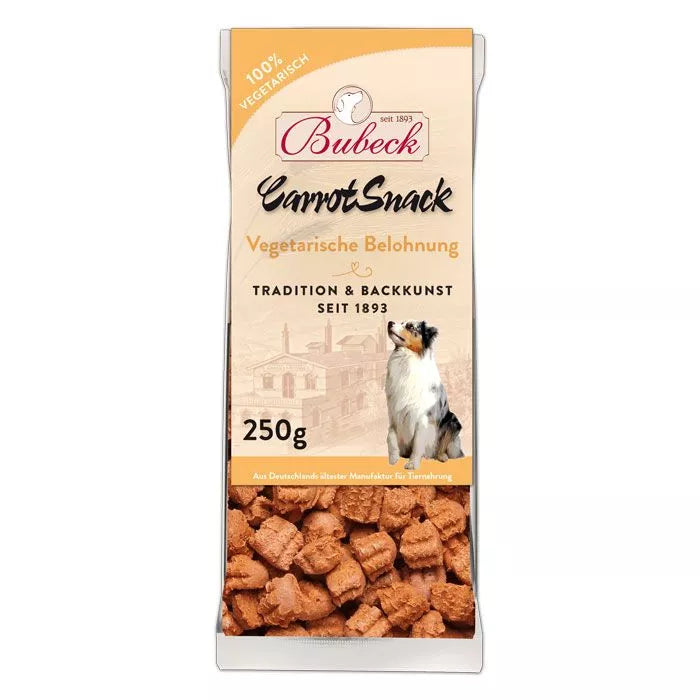 Vegetarische Hundekuchen Carrot Snack von BUBECK in der 250-g-Packung