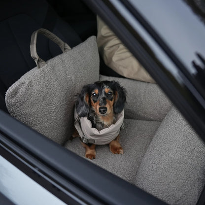 3-in-1 Hundeautositz und Reisebett Lara Teddy 2.0 Taupe