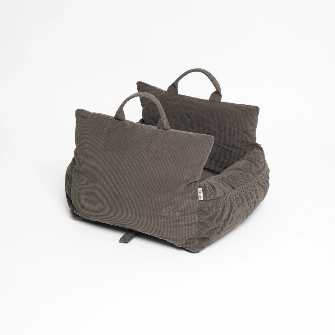 3-in-1 Hundeautositz und Reisebett Lara Cord 2.0 Taupe