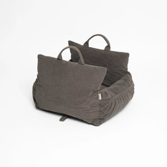 3-in-1 Hundeautositz und Reisebett Lara Cord 2.0 Taupe