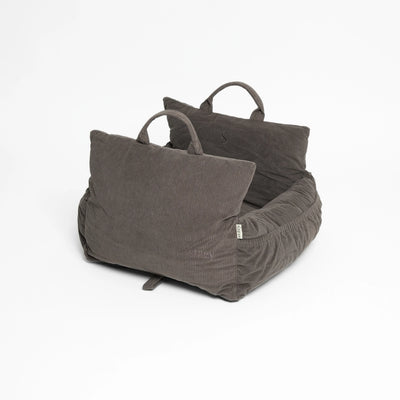 3-in-1 Hundeautositz und Reisebett Lara Cord 2.0 Taupe