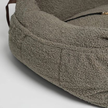 3-in-1 Hundeautositz und Reisebett Lara Teddy 2.0 Taupe