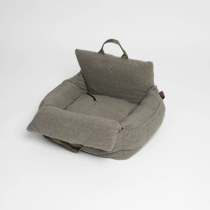 3-in-1 Hundeautositz und Reisebett Lara Teddy 2.0 Taupe