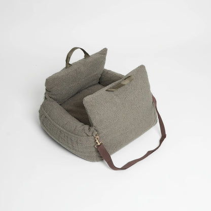 3-in-1 Hundeautositz und Reisebett Lara Teddy 2.0 Taupe