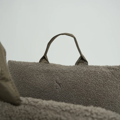 3-in-1 Hundeautositz und Reisebett Lara Teddy 2.0 Taupe