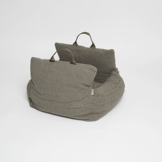 3-in-1 Hundeautositz und Reisebett Lara Teddy 2.0 Taupe