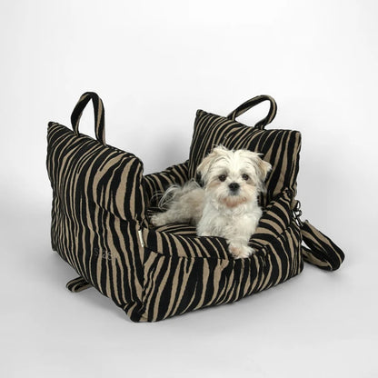 3-in-1 Hundeautositz und Reisebett Lara Gestreift 2.0