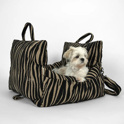 3-in-1 Hundeautositz und Reisebett Lara Gestreift 2.0