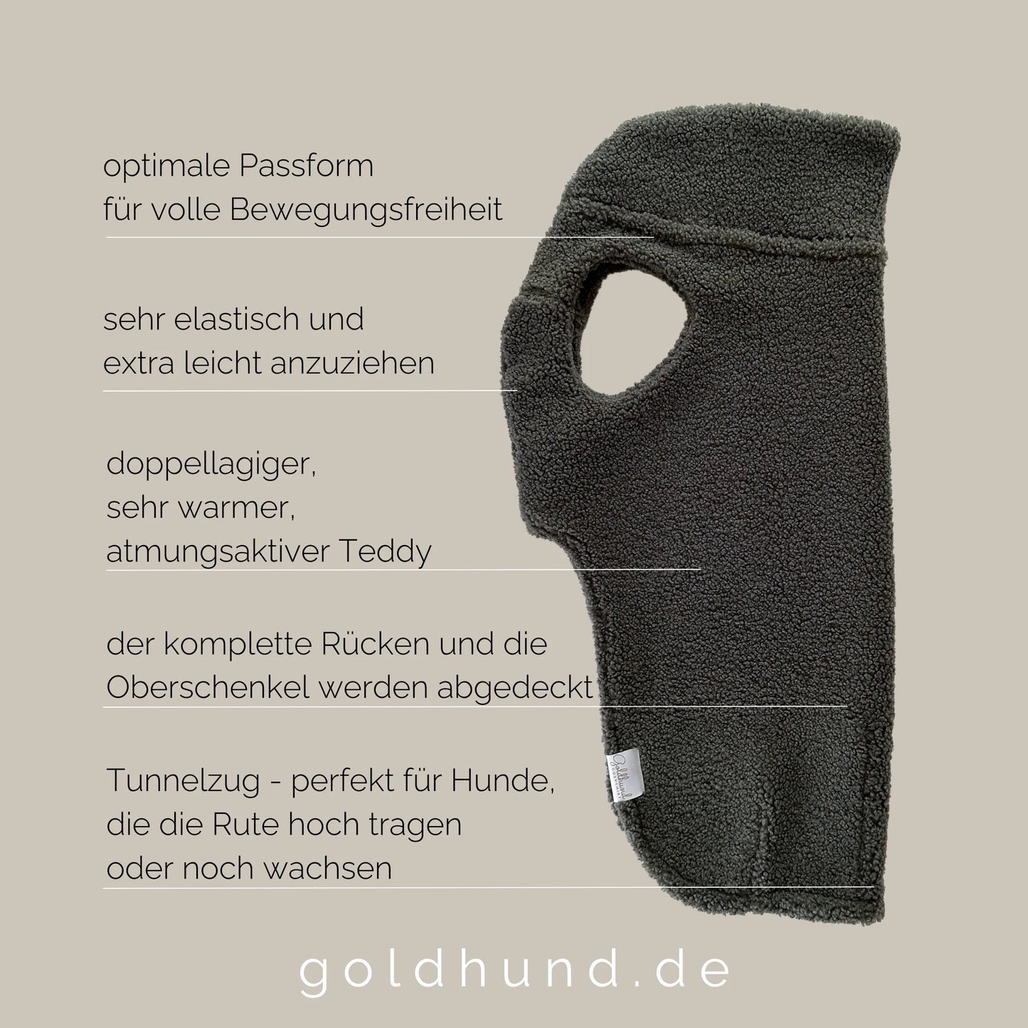 Hundepullover CosyShirt Stay Warm Teddy Moosgrün