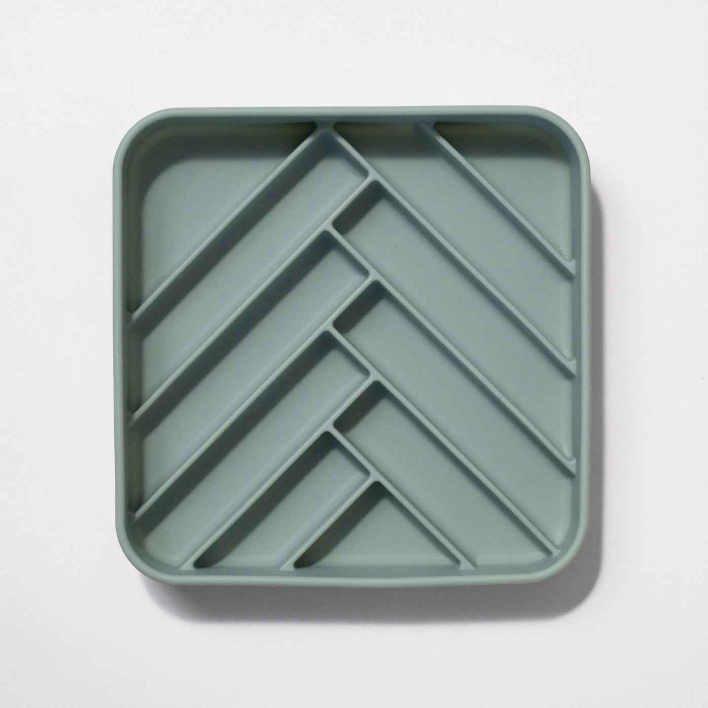 Schleckmatte Chevron Graugrün
